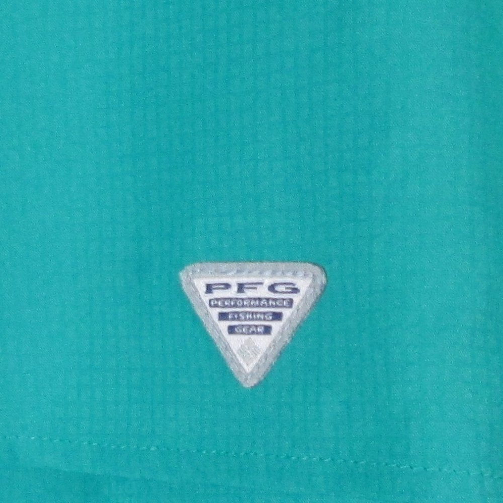 Columbia Womens PFG Sun Protection Green Pleated Long Sleeve Shirt Size … - Picture 9 of 10